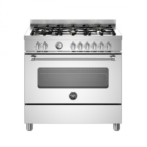 BERTAZZONI MAS96L1EXT Κουζίνα Αερίου 90cm Inox